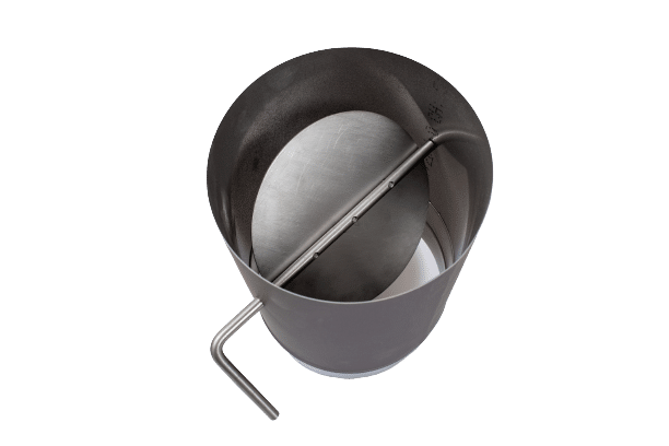 Clapet de fumée en inox HERMAPRO pour conduit de cheminée Vario