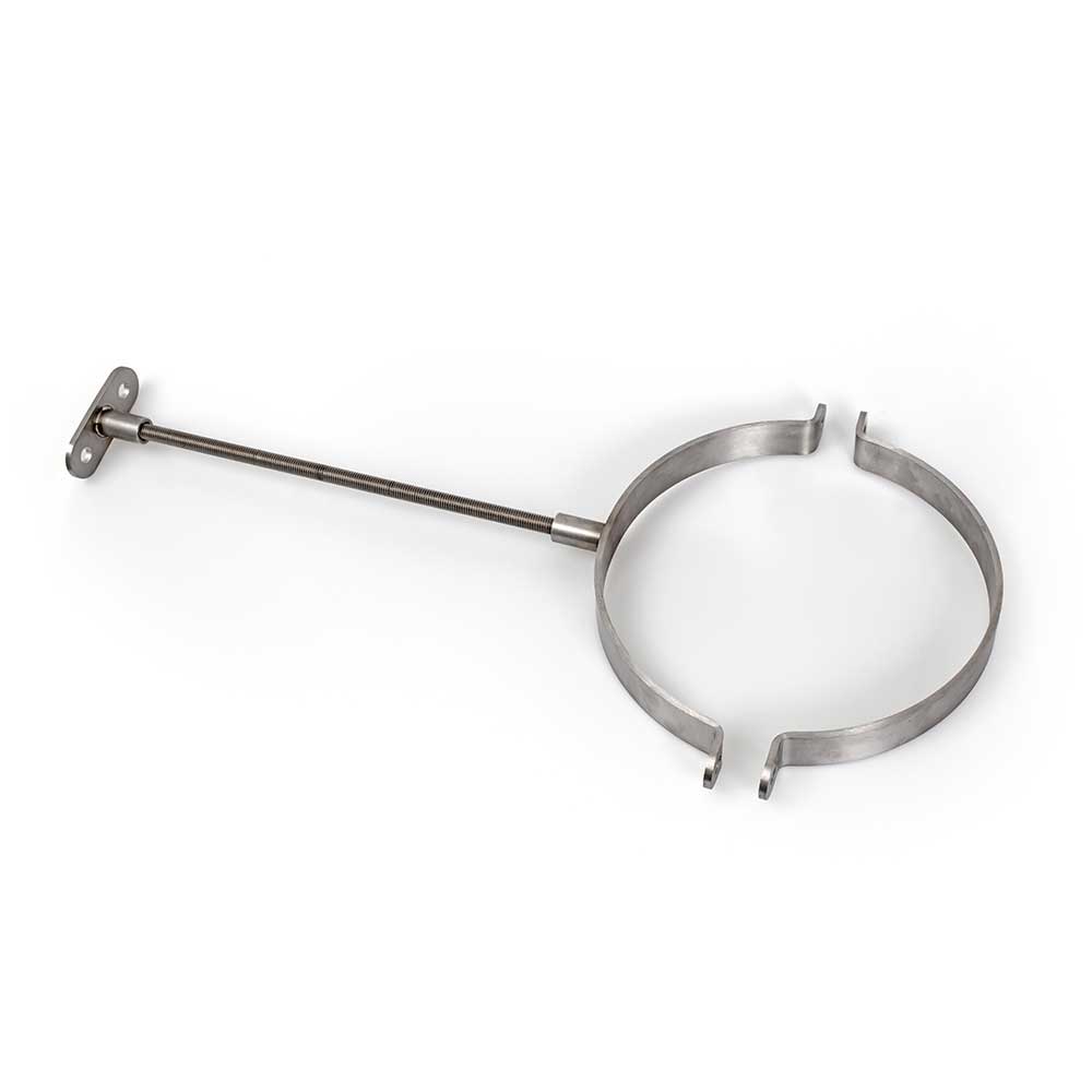 Collier de fixation en inox HERMAPRO avec tige filetée pour conduit Vario