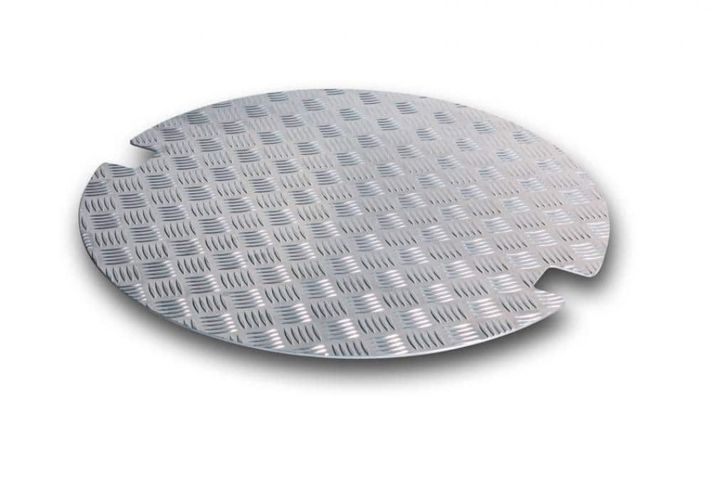 Plateau étagère en aluminium damier HERMAPRO pour cheminée Vario